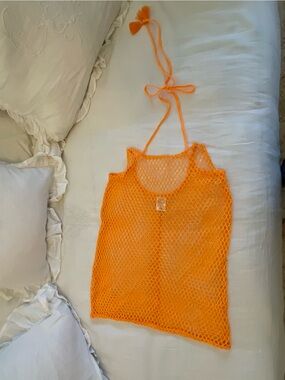 Neon Orange Swimsuit Cover Up